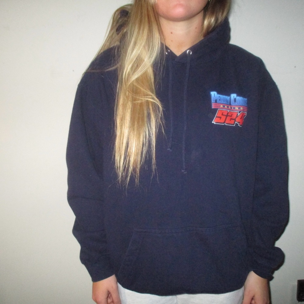 Vintage navy blue racing hoodie! #vintage #racing
